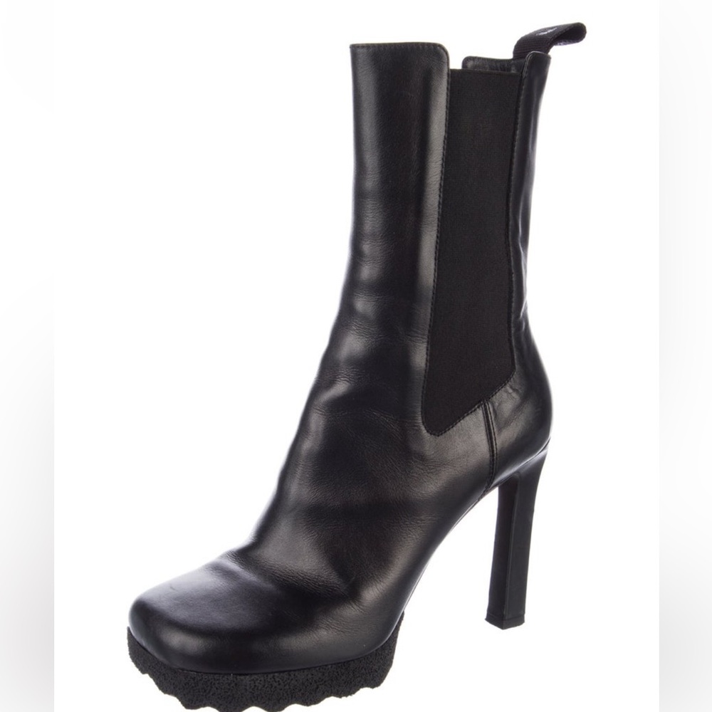 Off-White leather heeled booties - Picture 2 of 6